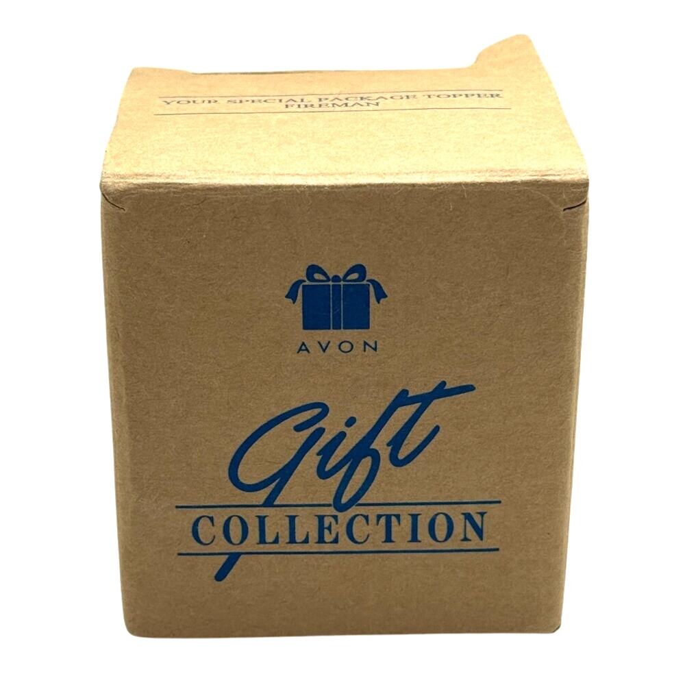 1997 Avon Fireman Teddy Bear Ornament Your Special Package Topper